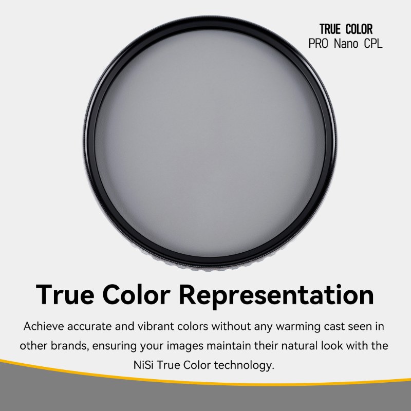 NiSi True Color CPL – neutral colours without warm cast