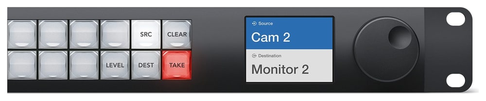 Blackmagic Videohub Master Control Pro – Okretni gumb i LCD zaslon