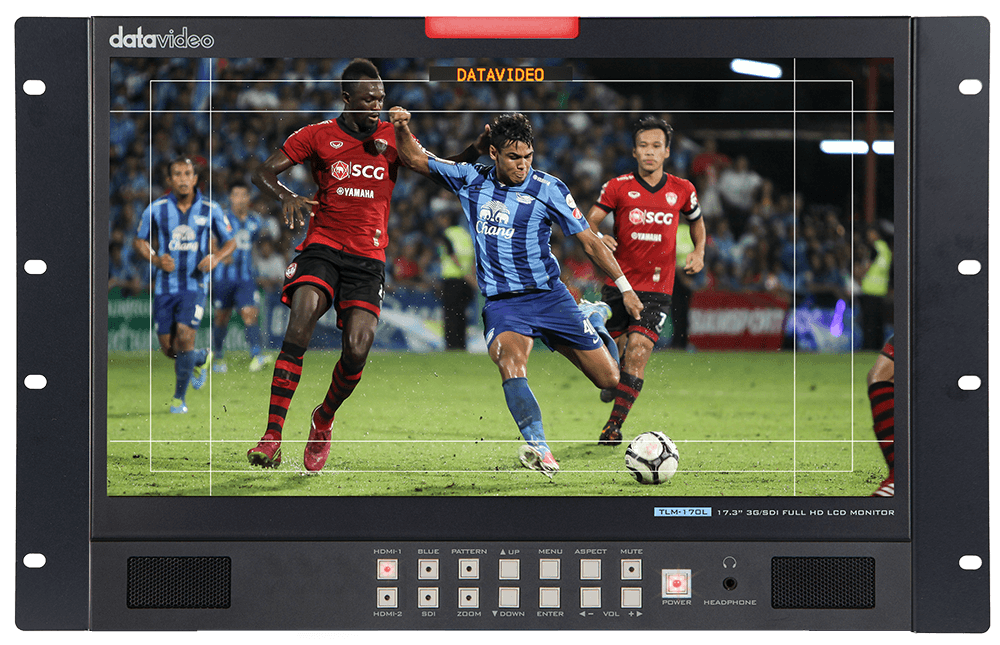 Datavideo TLM-170LR, 17,3-inčni Full HD monitor u 7RU rack kućištu, pogled sprijeda
