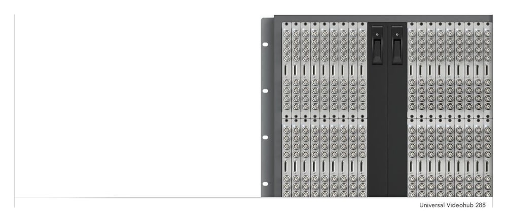 Blackmagic Universal Videohub 288 Crosspoint – Upravljanje, sinkronizacija i nadzor na jednoj kartici