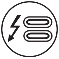 Ikona priključaka Thunderbolt 3