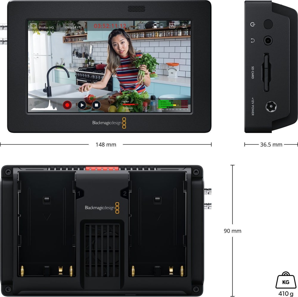 Video Assist 5″ 3G – Dimenzije i masa
