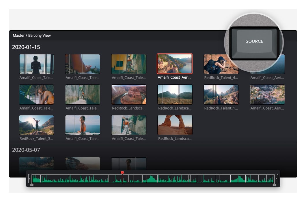 DaVinci Resolve Speed Editor – Izvorna traka