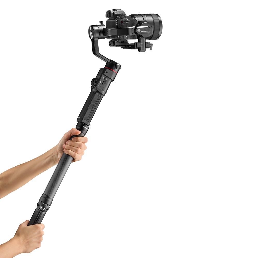 Manfrotto MVGEXT pri uobičajenom držanju gimbala