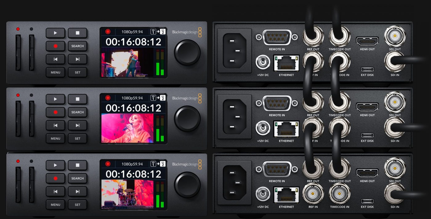 HyperDeck Studio HD Mini – Vremenski kod i sinkronizacija za ISO snimanje