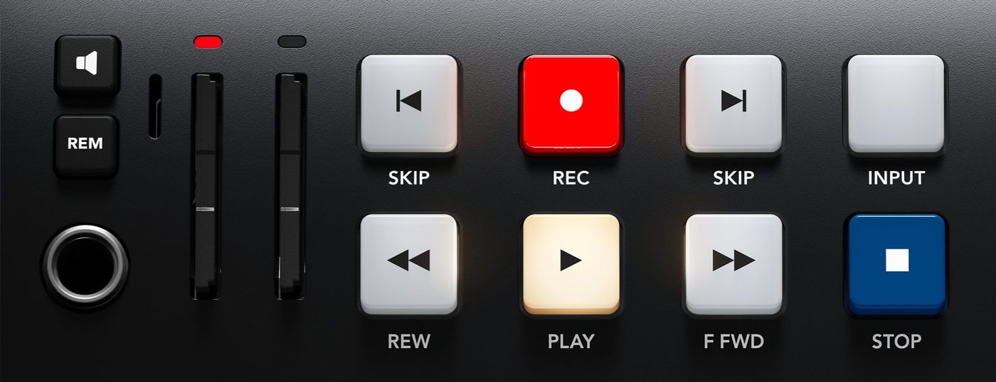 HyperDeck Studio HD Plus – Upravljanje kao kod studijskih magnetoskopa