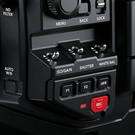 Blackmagic URSA Broadcast G2 – Upravljanje na dodir i statusni zaslon