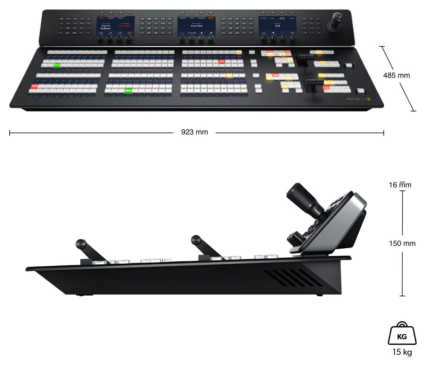 ATEM 2 M/E Advanced Panel 30 – Dimenzije