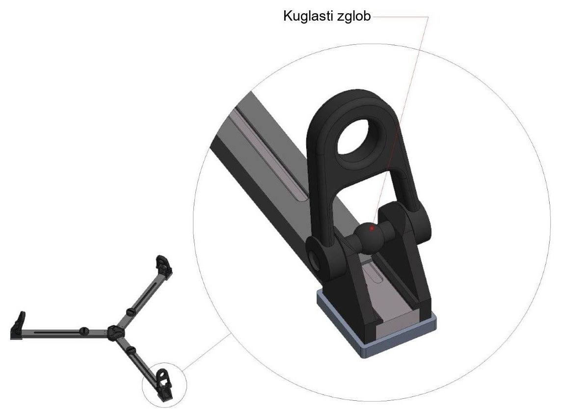 Cartoni S832 podni razupirač Standard – Kuglasti zglob