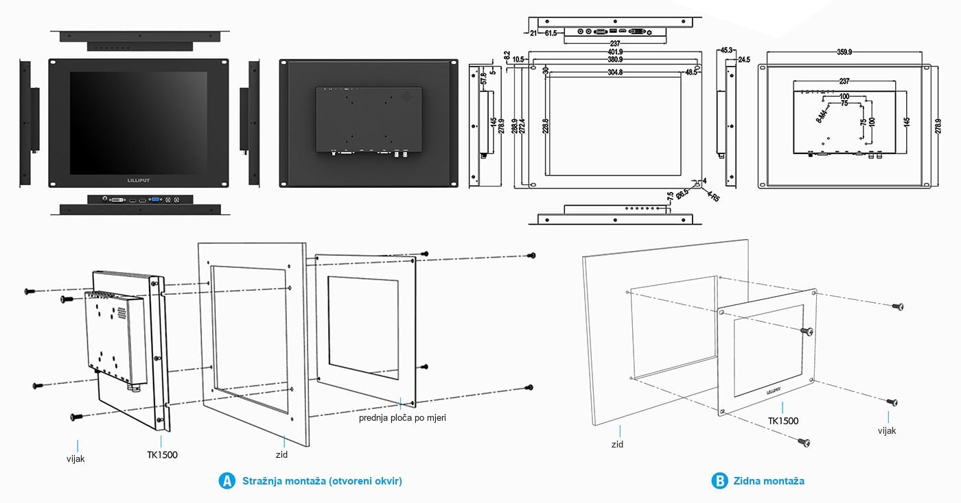 Lilliput TK1500-NP/C – infografika 1