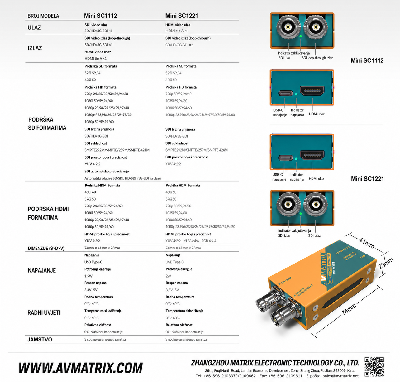 AVMATRIX Mini SC1112 – infografika 5