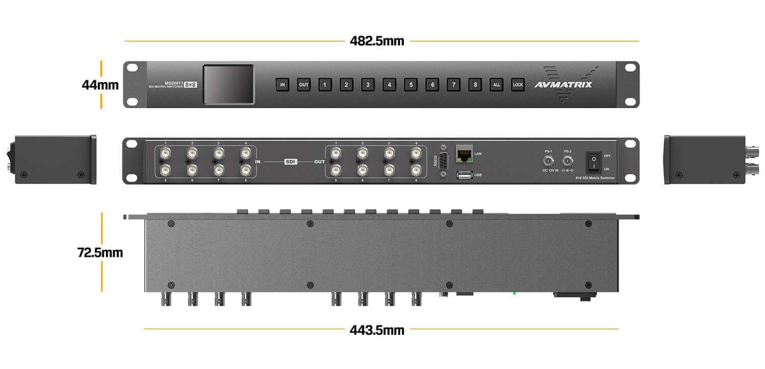 AVMATRIX MSS0811 – Kompaktna izvedba 1RU