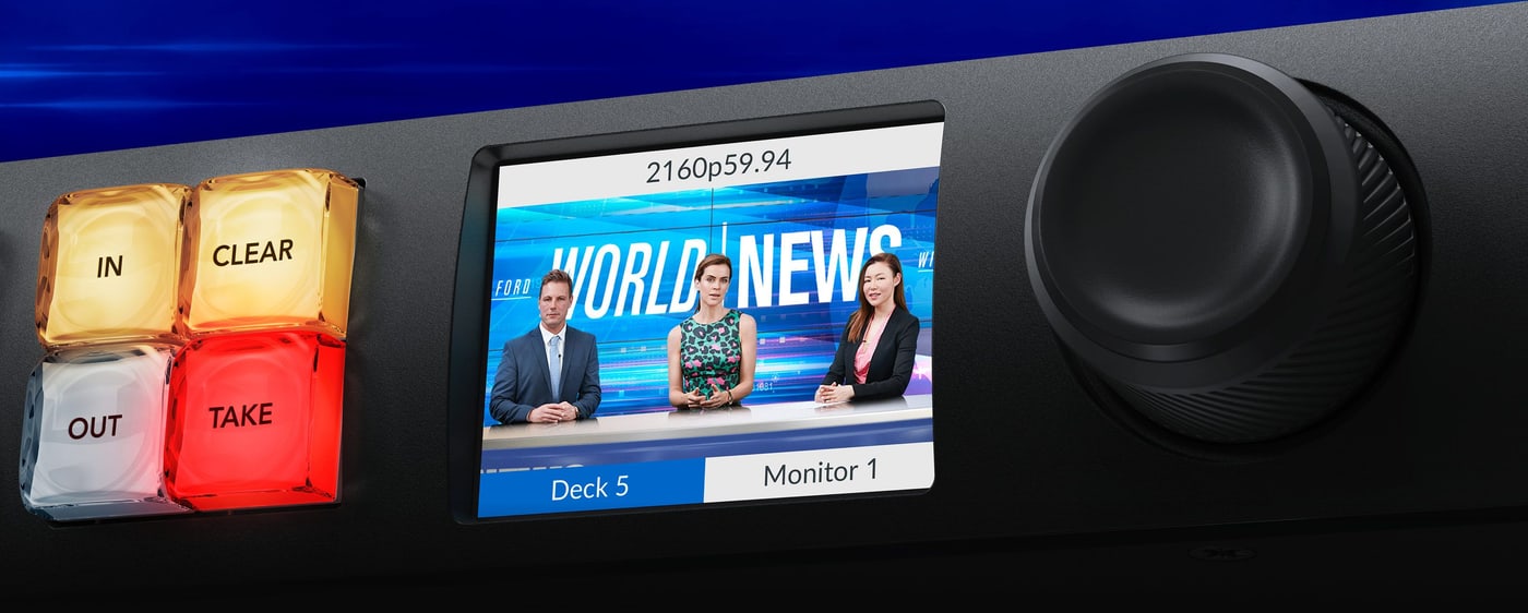 Blackmagic Videohub 20x20 12G – Živa slika na LCD zaslonu prije prebacivanja