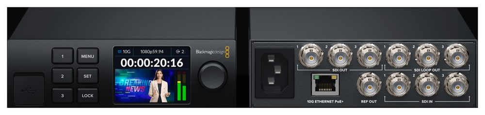 Blackmagic 2110 IP Converter 3x3G – Šest SDI uređaja na jednom kabelu