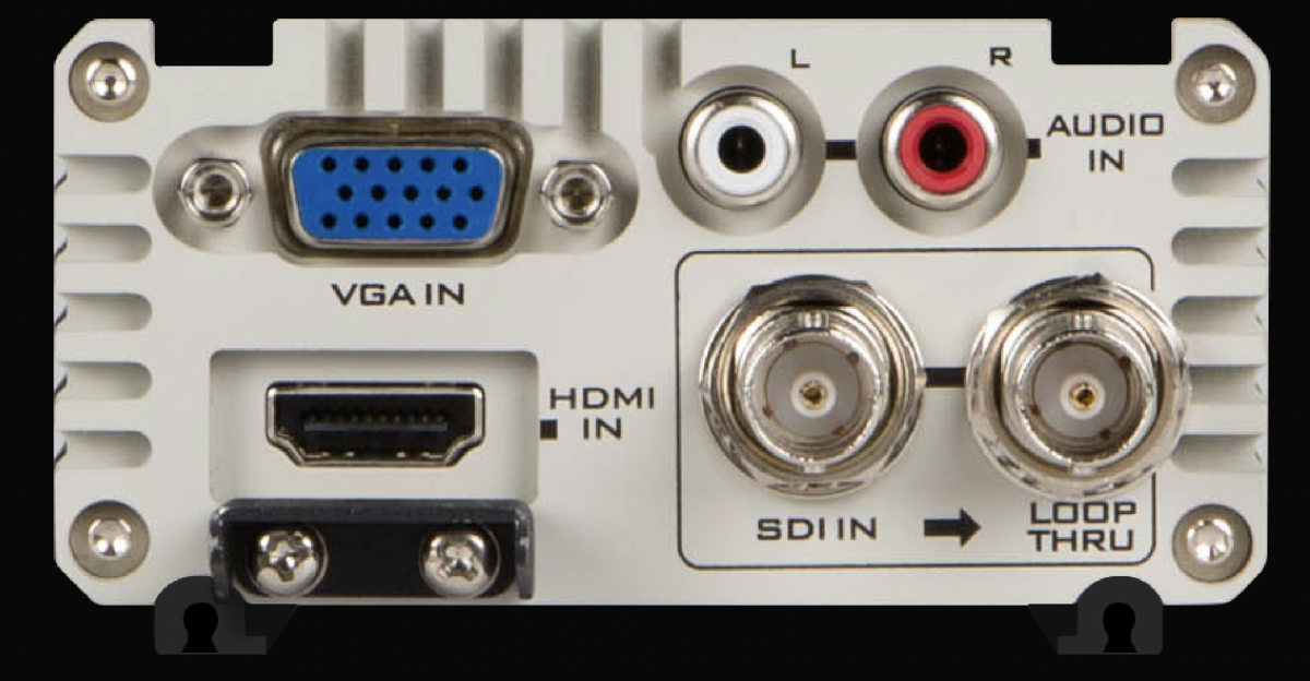 VGA, HDMI, SDI loop-through i stereo RCA audio ulazi DAC-70