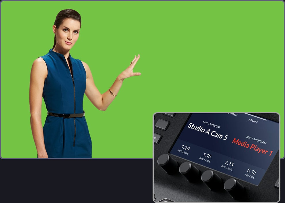 ATEM 1 M/E Advanced Panel 30 – Keyeri i sistemski LCD zasloni