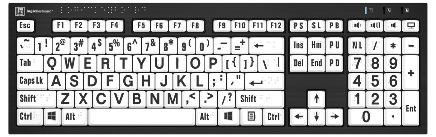 Brailleovo pismo na tipkama