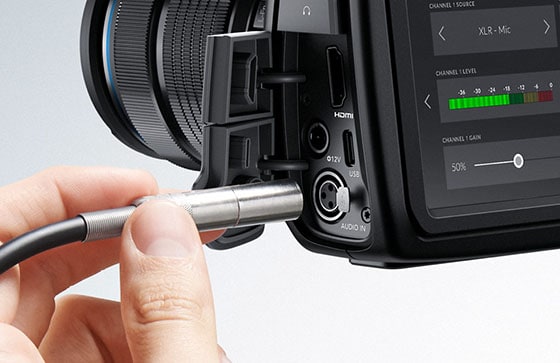 Blackmagic Pocket Cinema Camera 4K – Mini XLR s fantomskim napajanjem