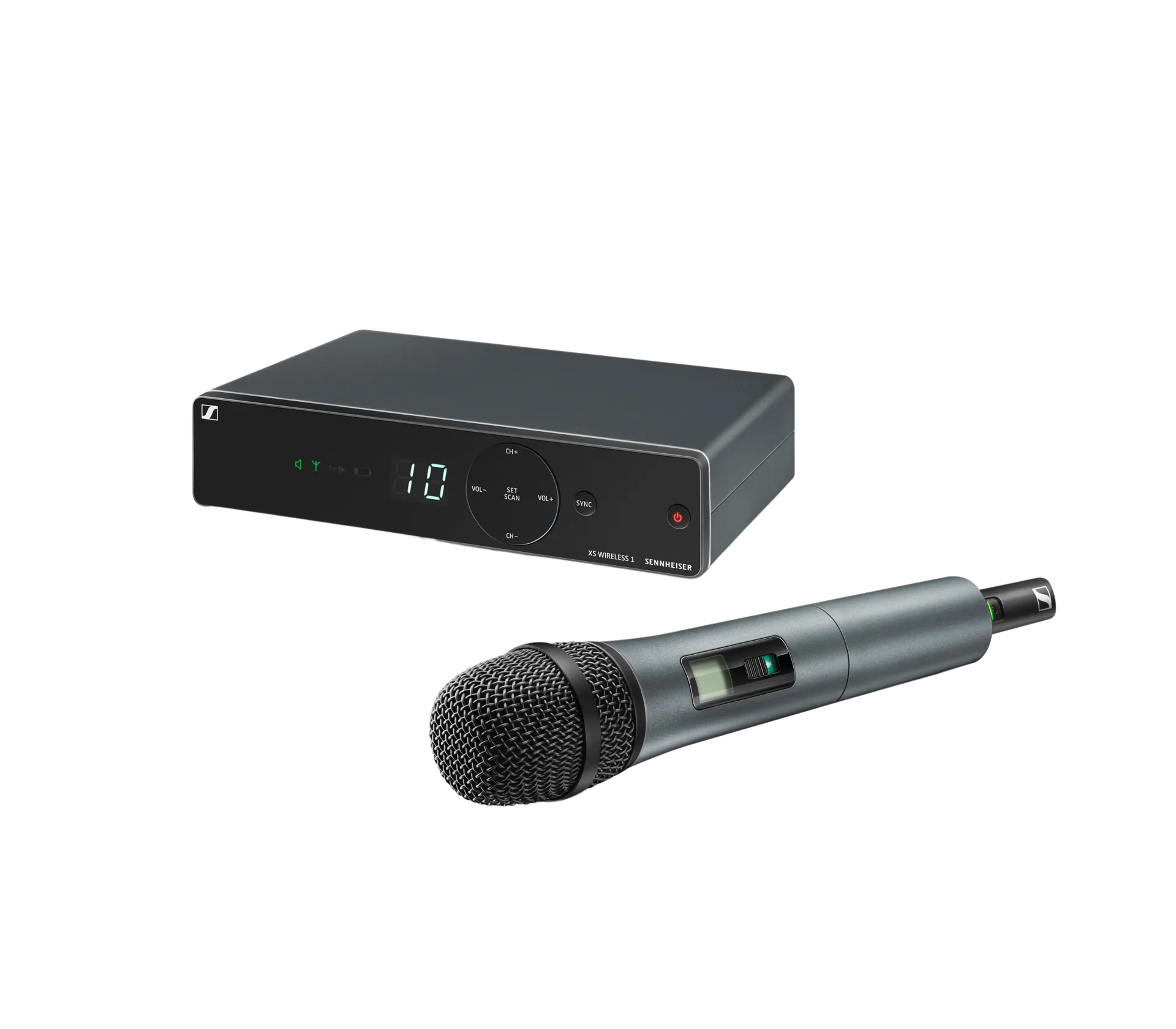 Sada Sennheiser XSW 1-825-E s přijímačem EM-XSW 1 a ručním mikrofonem s kapslí e825