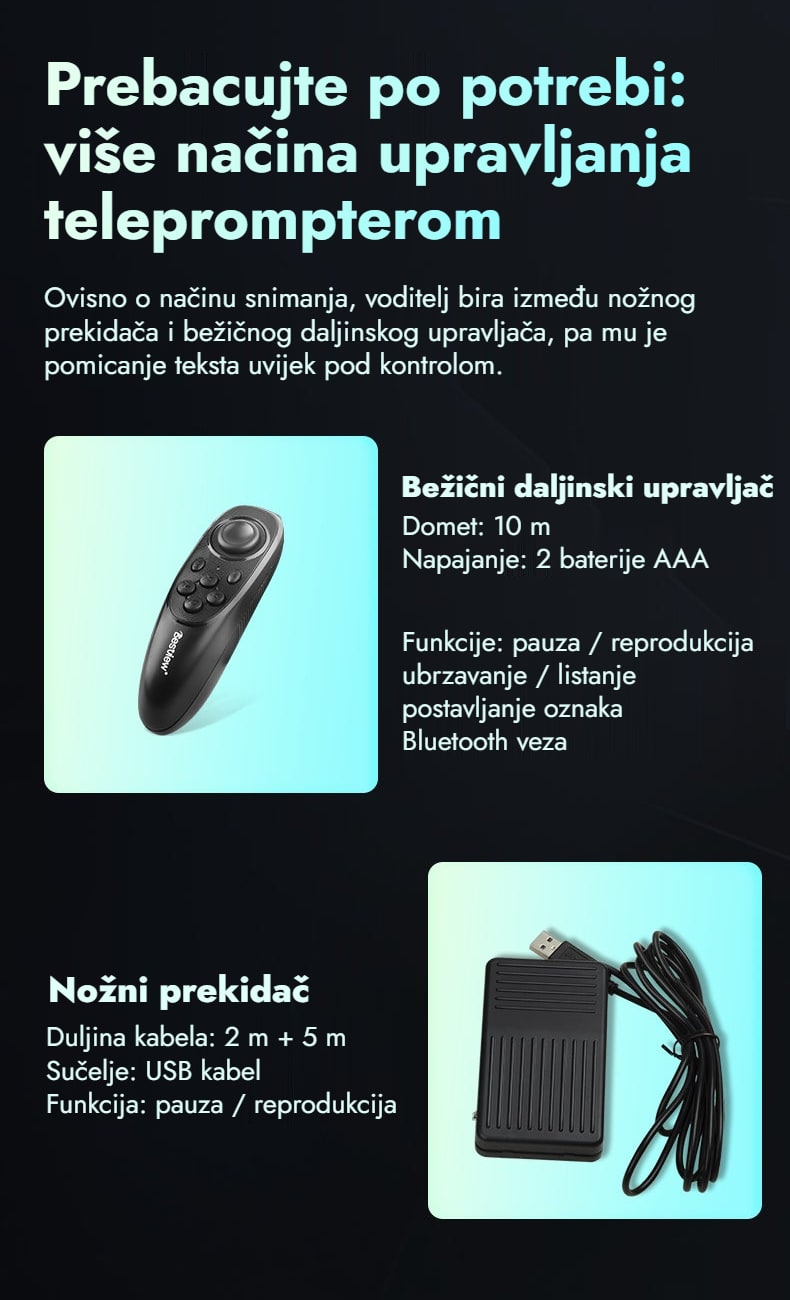 Daljinski upravljač i nožni prekidač