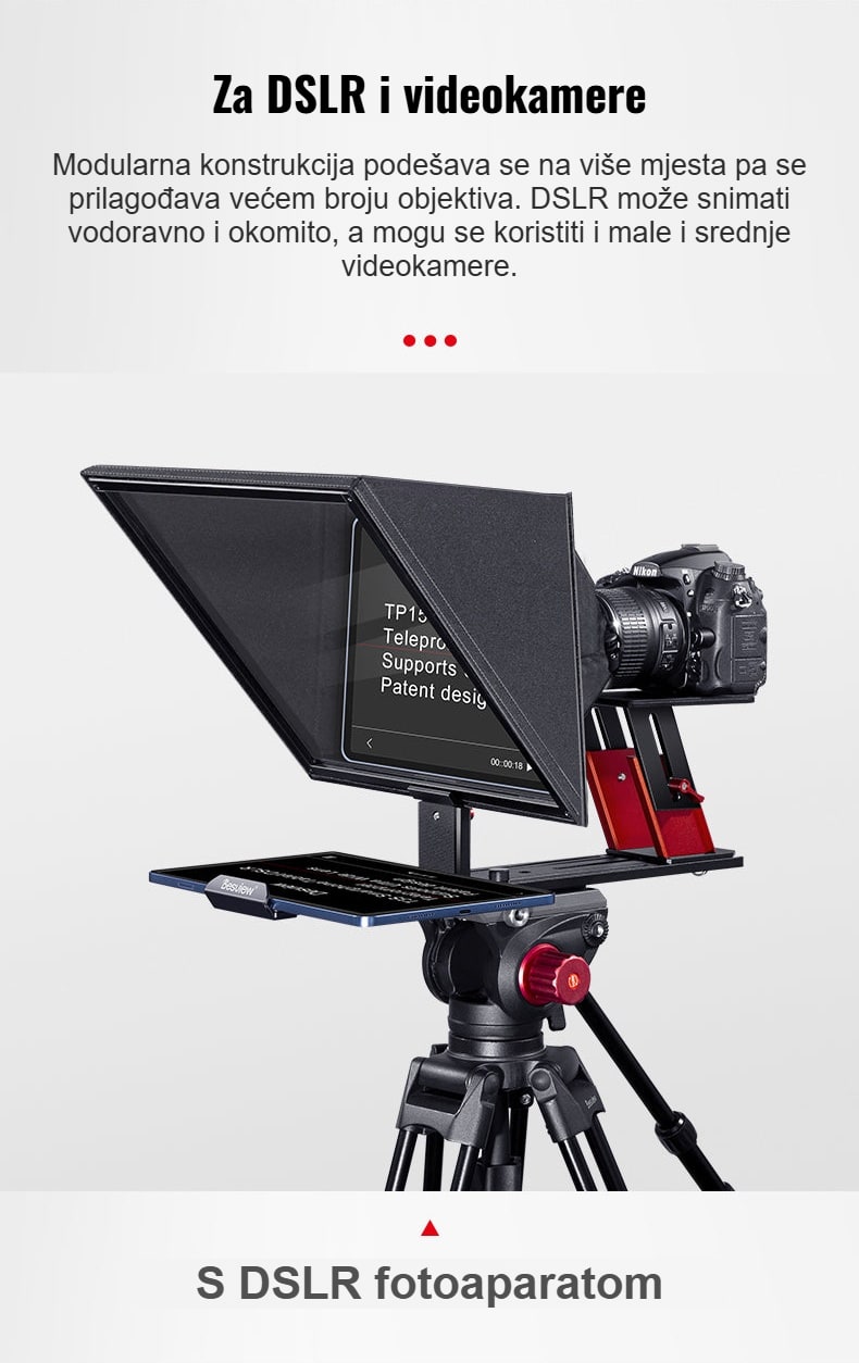 S DSLR fotoaparatom ili videokamerom