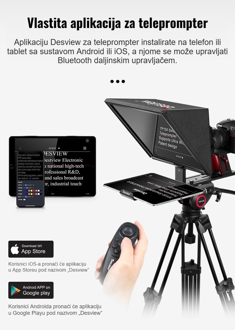 Aplikacija Desview i daljinski upravljač