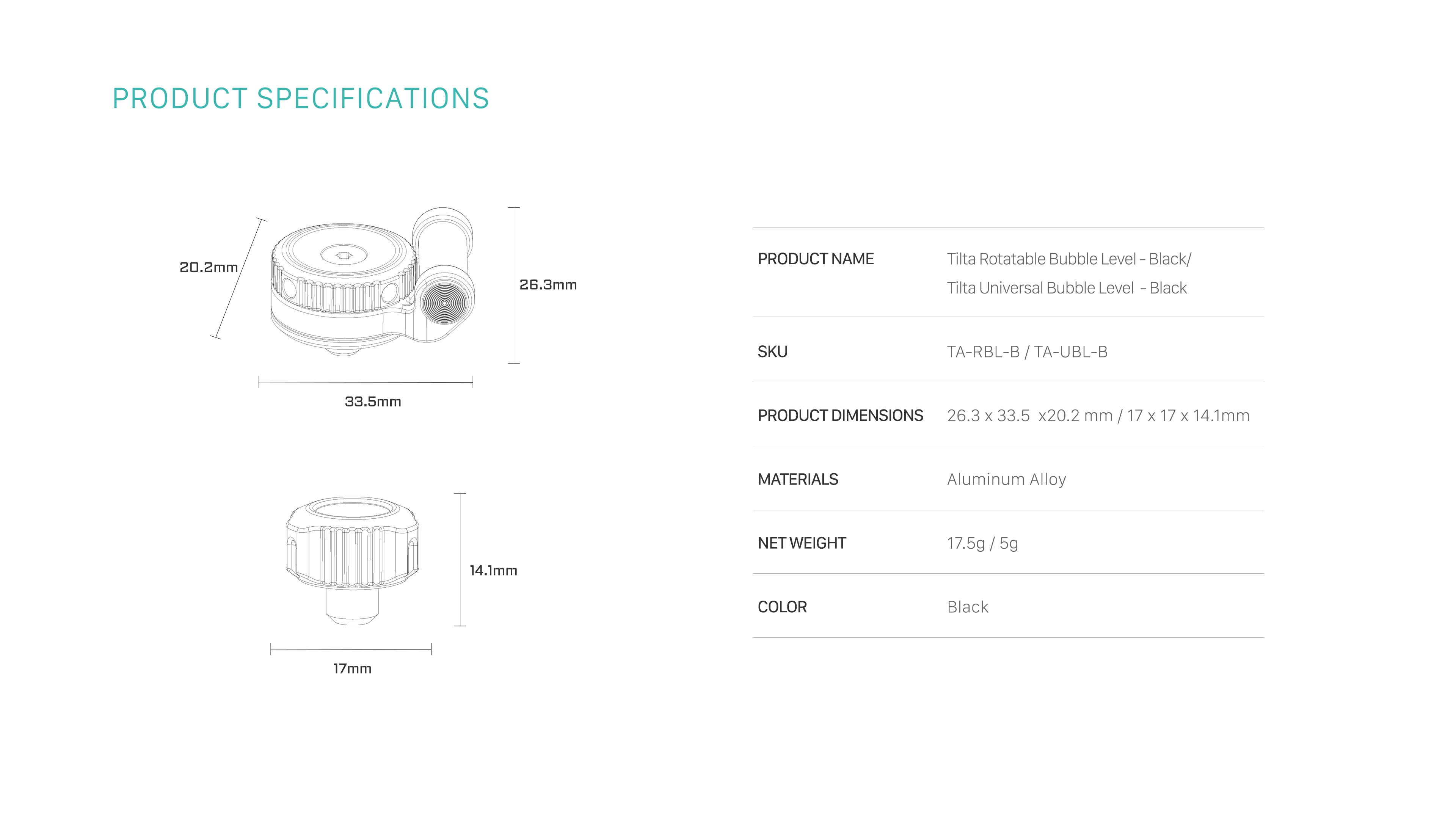 Tilta univerzalna mjehurićna libela Tilta Universal Bubble Level