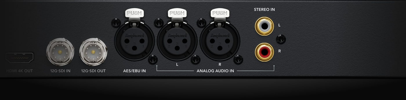 Blackmagic Audio Monitor 12G G3 – Analogni i digitalni ulazi