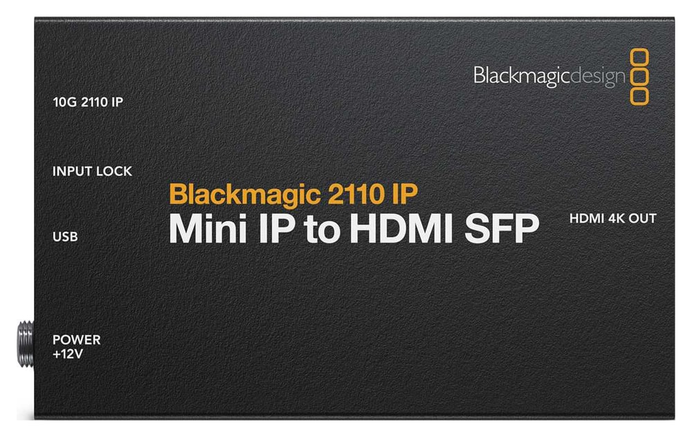 Blackmagic 2110 IP Mini IP to HDMI SFP – IP ulaz, slika na HDMI