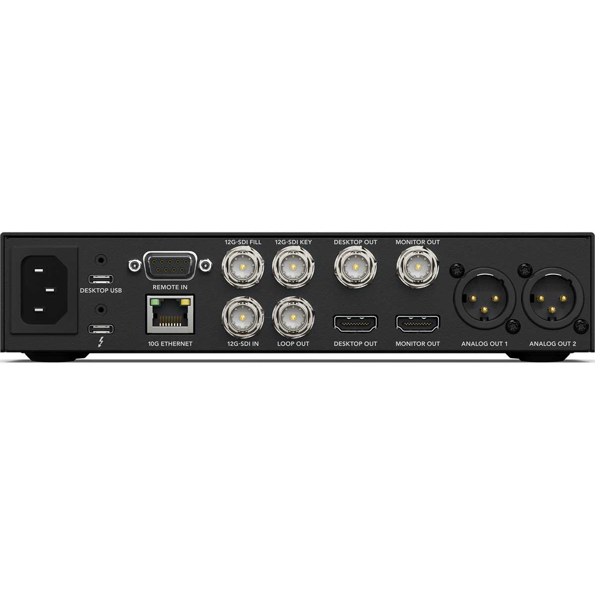 Blackmagic Media Player 10G, stražnji pogled