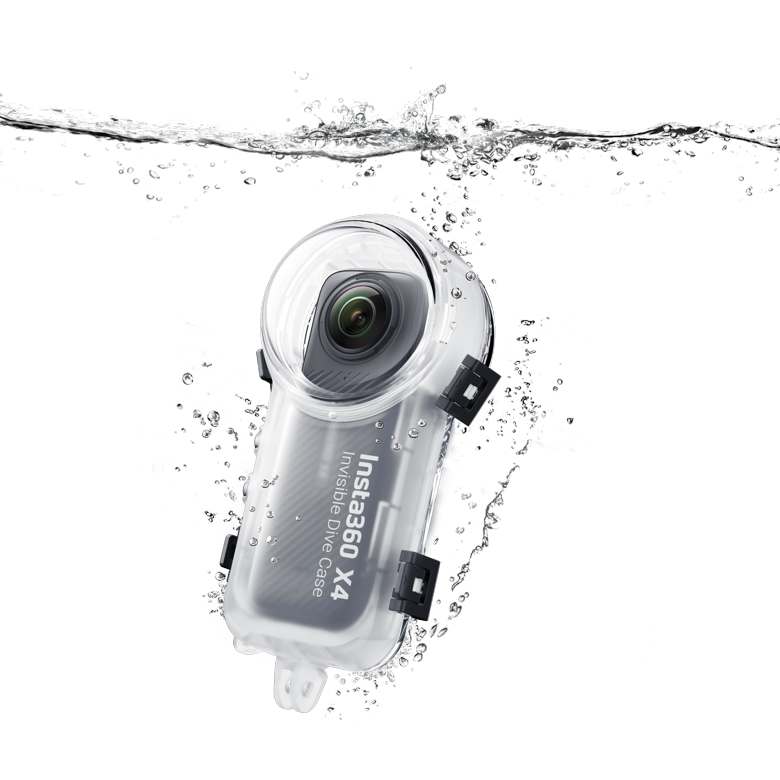 Kućište Insta360 X4 u dodiru s vodom, službena fotografija proizvoda