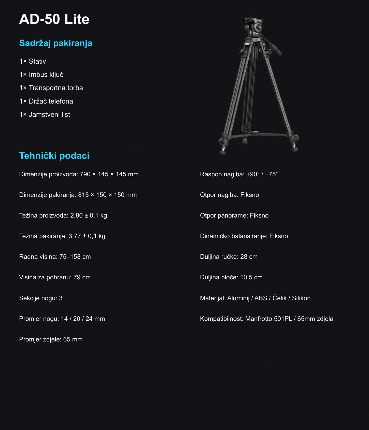 SmallRig AD-50 Lite 4684 – hrvatska infografika – 10/12