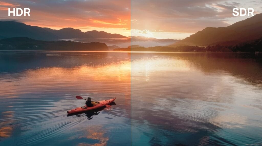 Usporedba HDR i SDR slike za Atomos Shinobi II