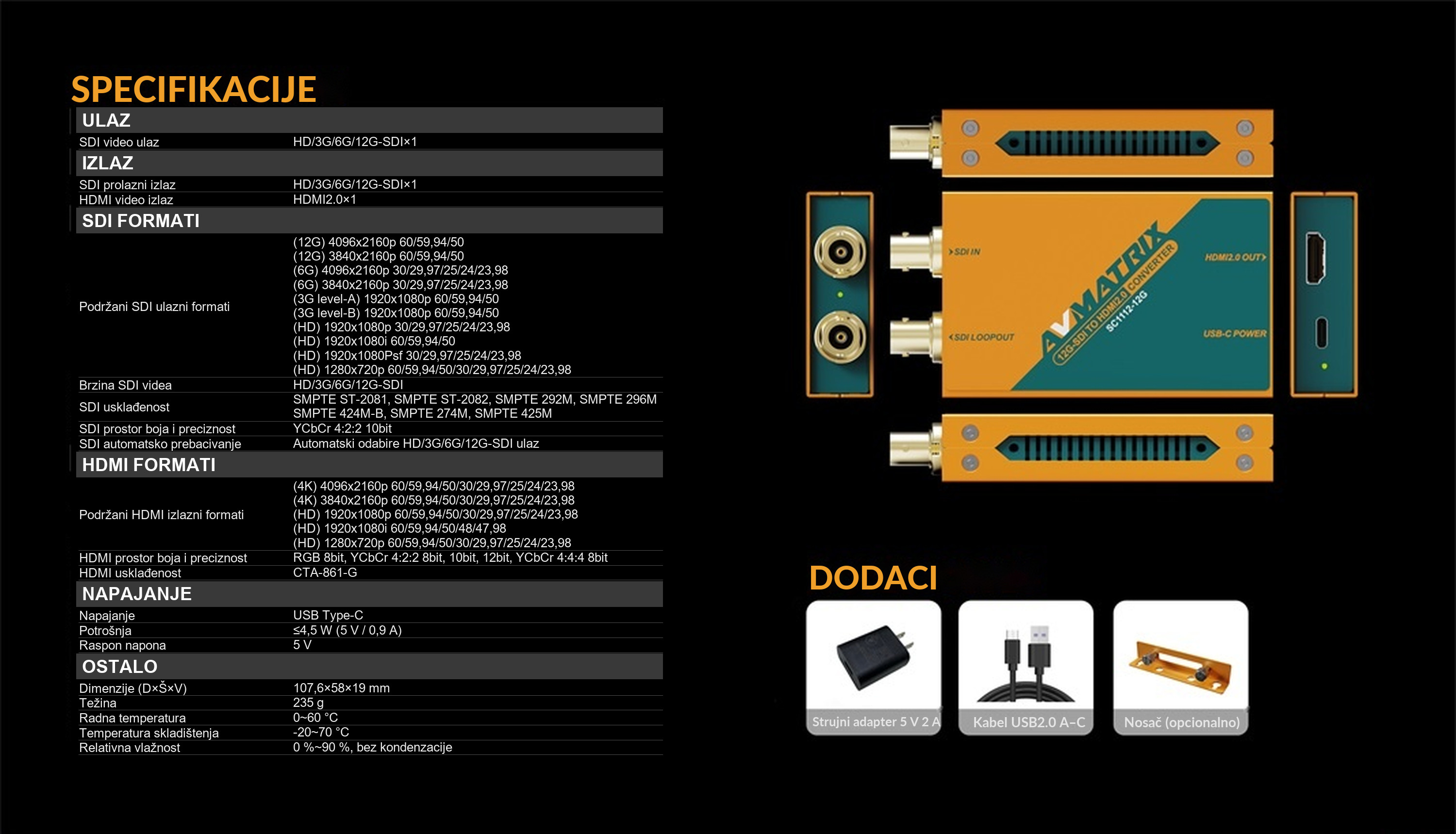 AVMATRIX SC1112-12G – infografika