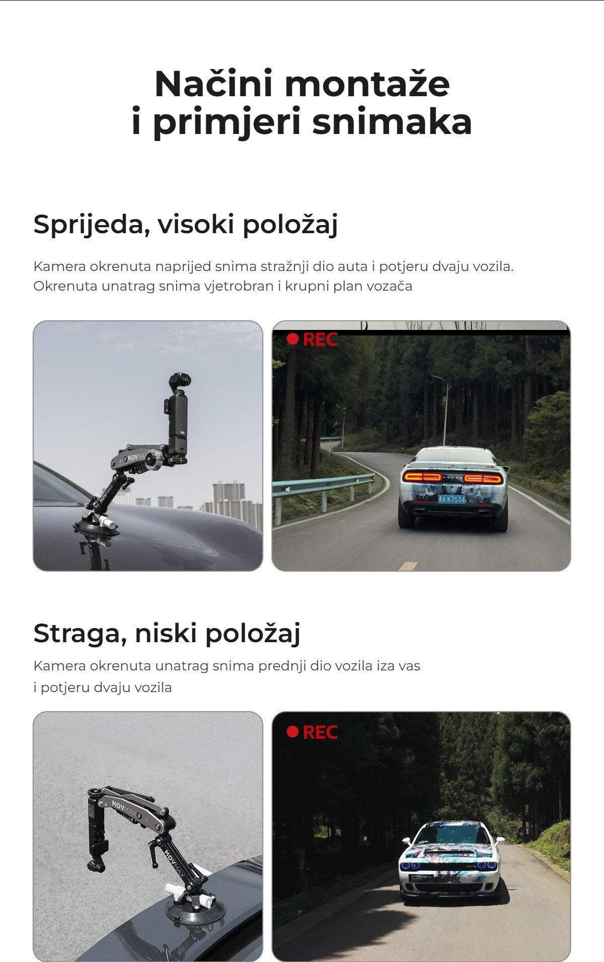 Montaža sprijeda i straga