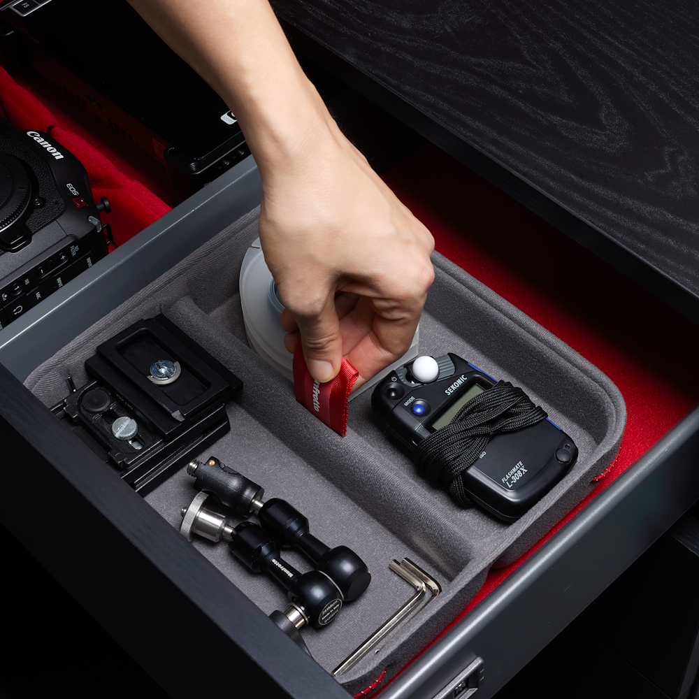 Manfrotto Pro Light Cineloader Drawer ve studiové zásuvce