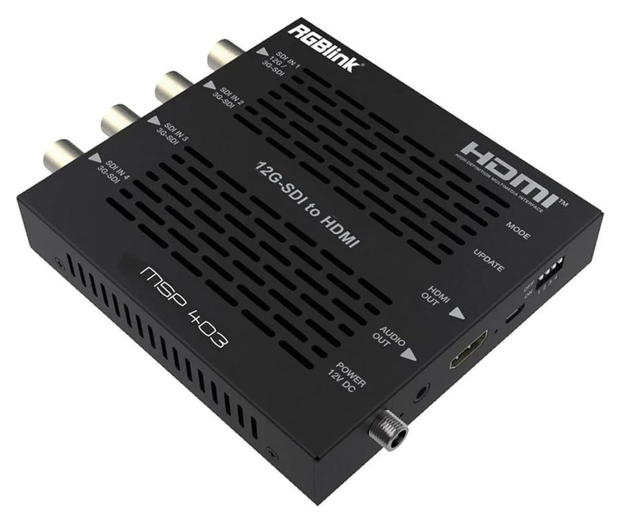 12G-SDI ili 4× 3G-SDI u HDMI 2.0b