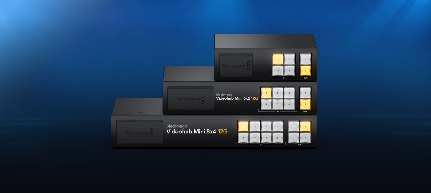 Blackmagic Videohub Mini 8x4 12G – Više izvora bez prespajanja kabela