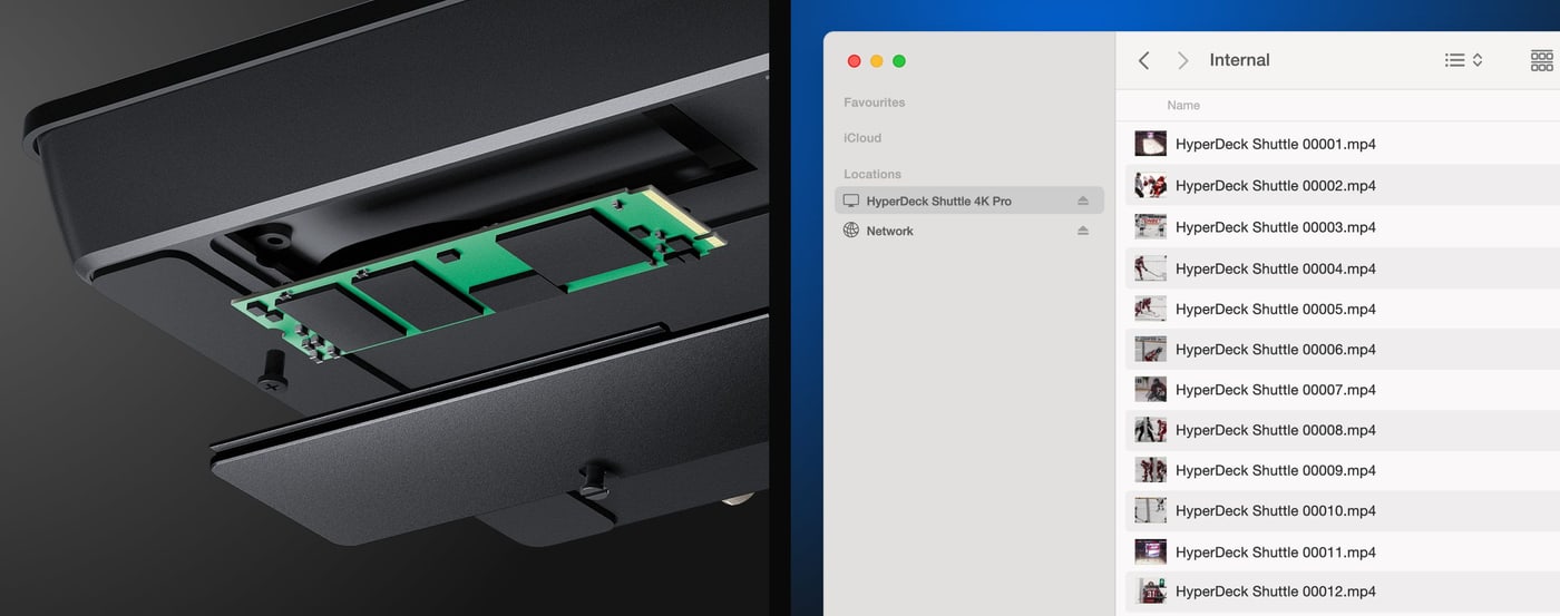 HyperDeck Shuttle 4K Pro – Unutarnja mrežna pohrana M.2