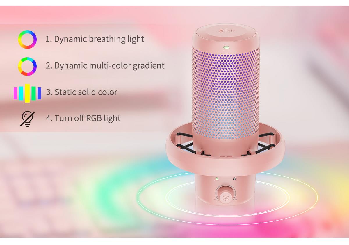 mikrofon s RGB efektom