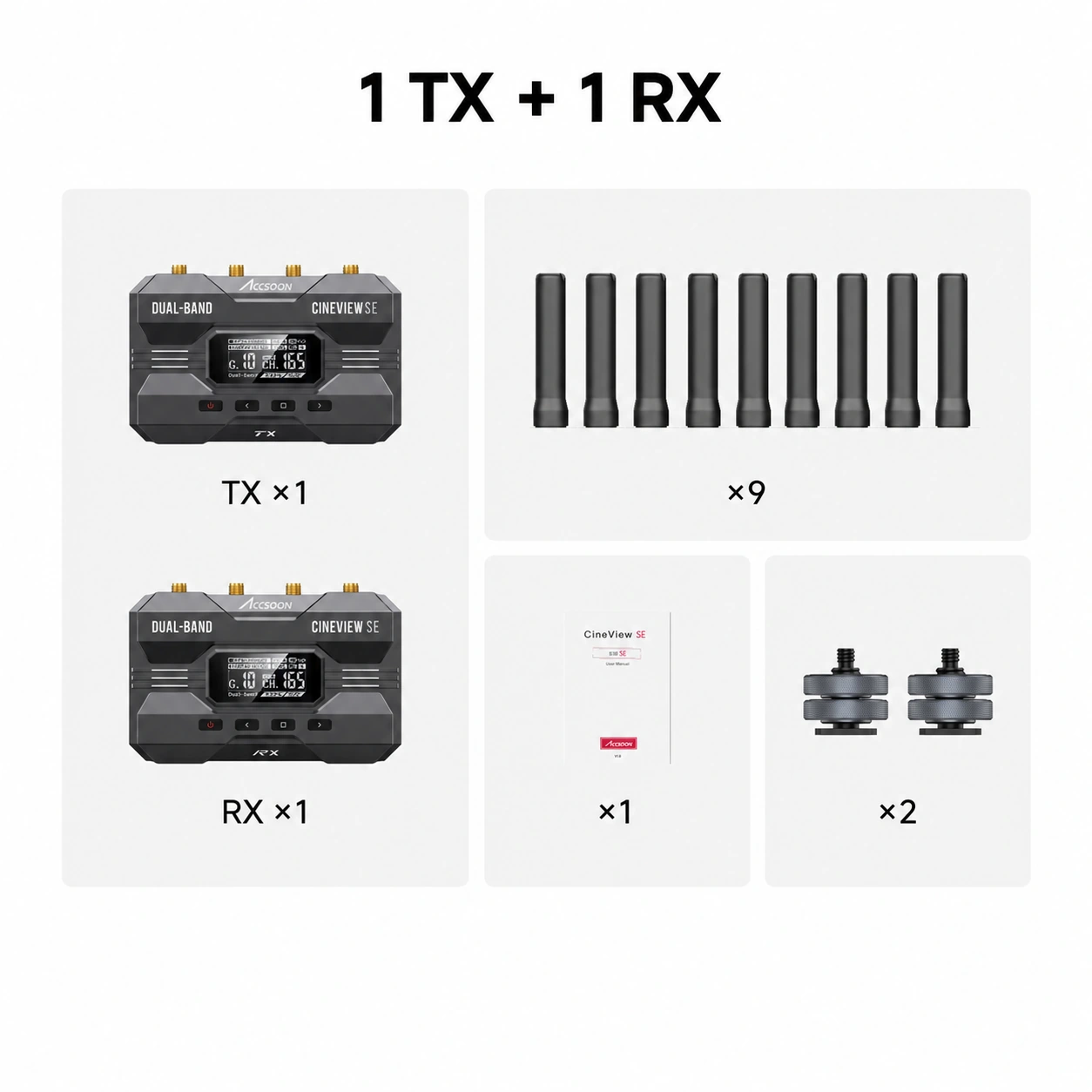 Accsoon CineView SE · Kompletan 1TX + 1RX set