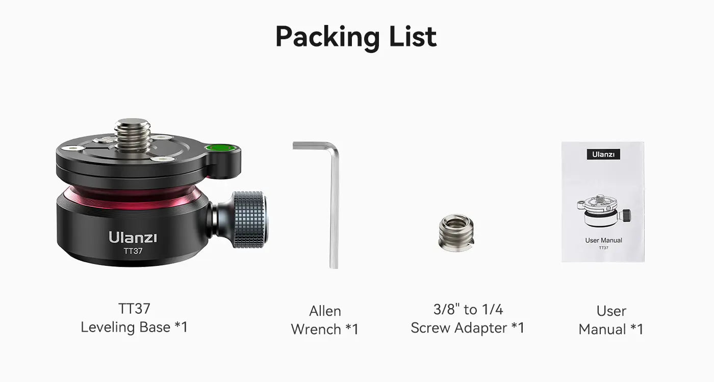 Ulanzi TT37 Mini nivelirajuća baza za glavu stativa
