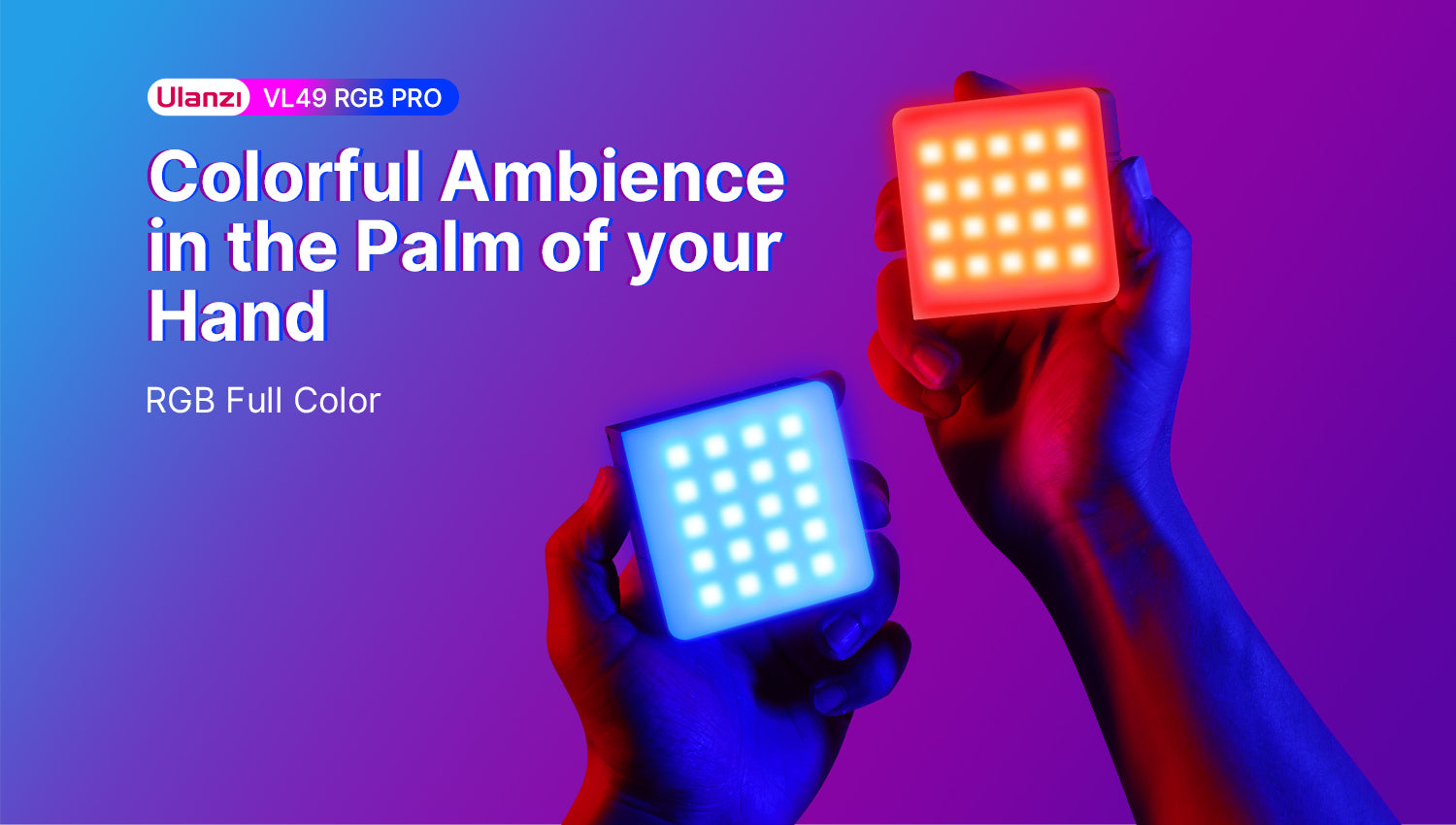 Ulanzi VL49 Pro punjiva mini RGB svjetiljka