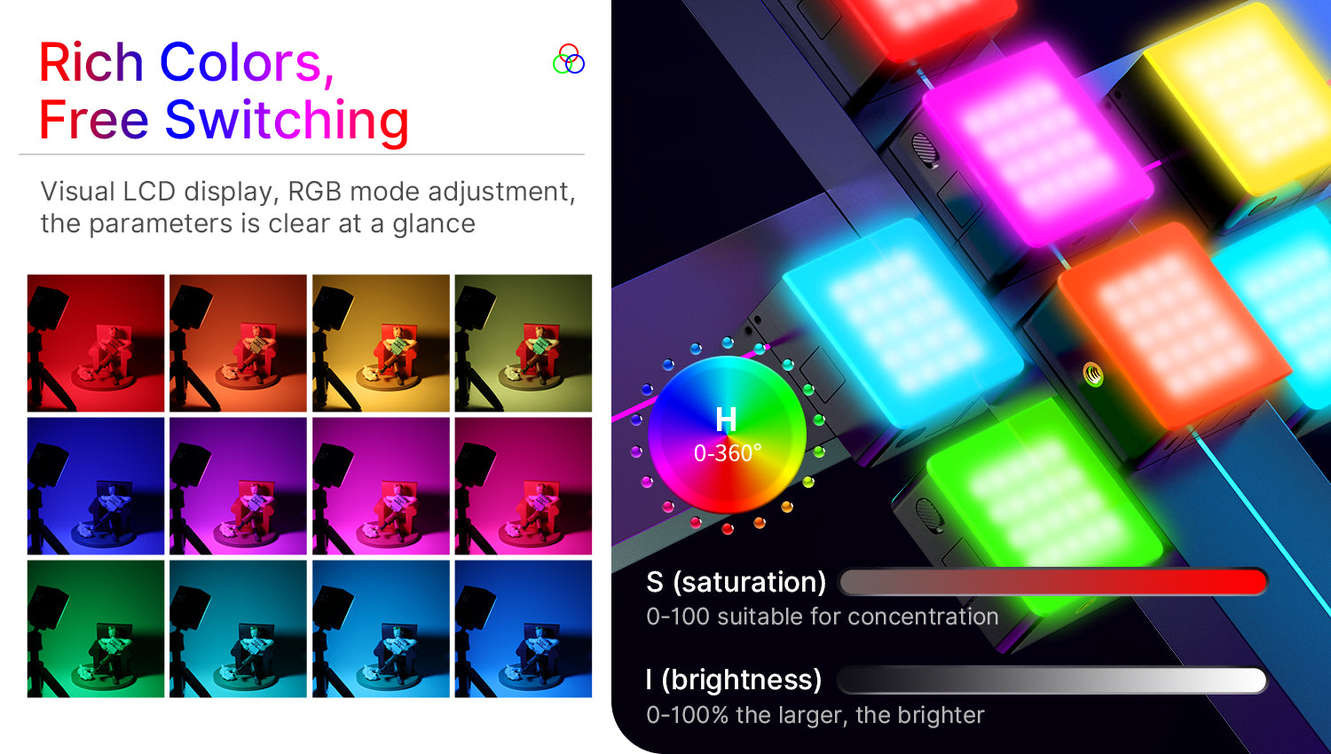 Ulanzi VL49 Pro punjiva mini RGB svjetiljka