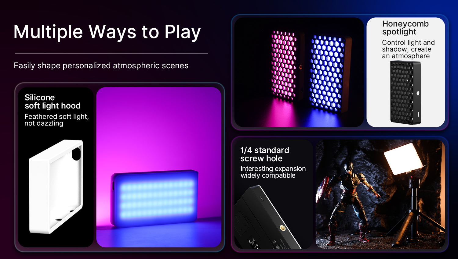 Ulanzi LT002 ​​7" RGB LED video svjetlo