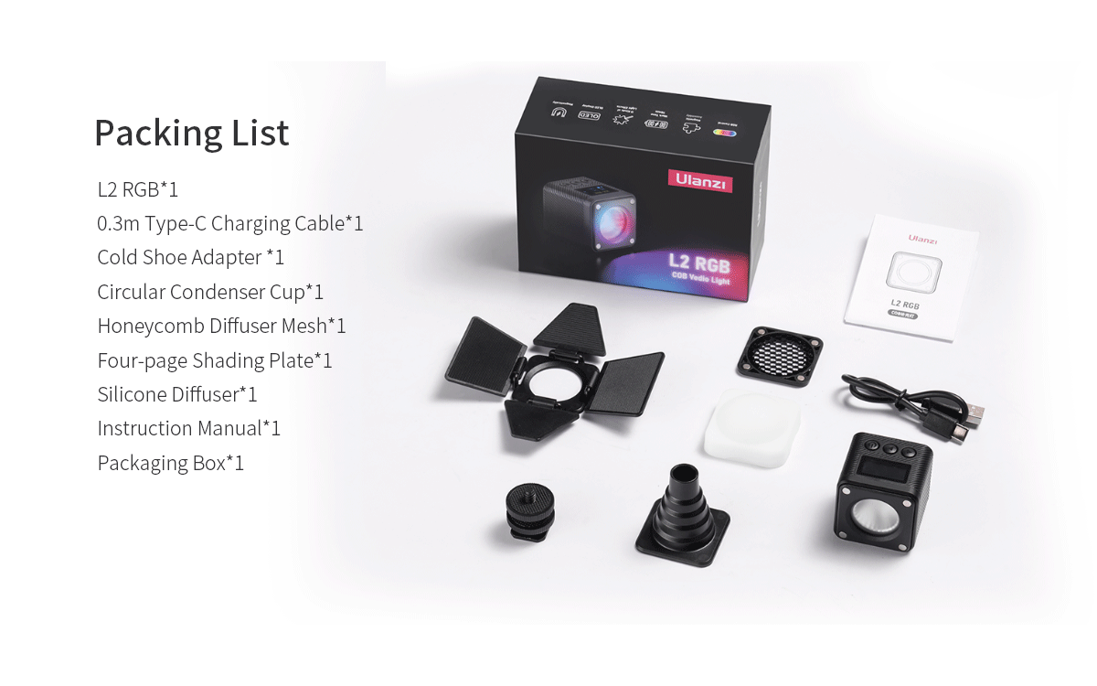 Ulanzi L2 RGB COB magnetsko video svjetlo