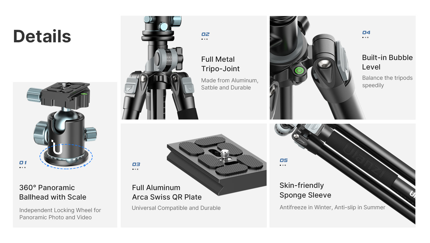 Ulanzi MT-59 vi&scaron;enamjenski monopod za kameru od legure aluminija