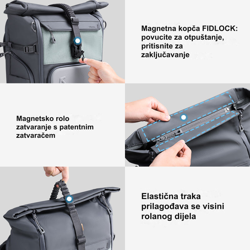 Magnetsko rolo zatvaranje s patentnim zatvaračem