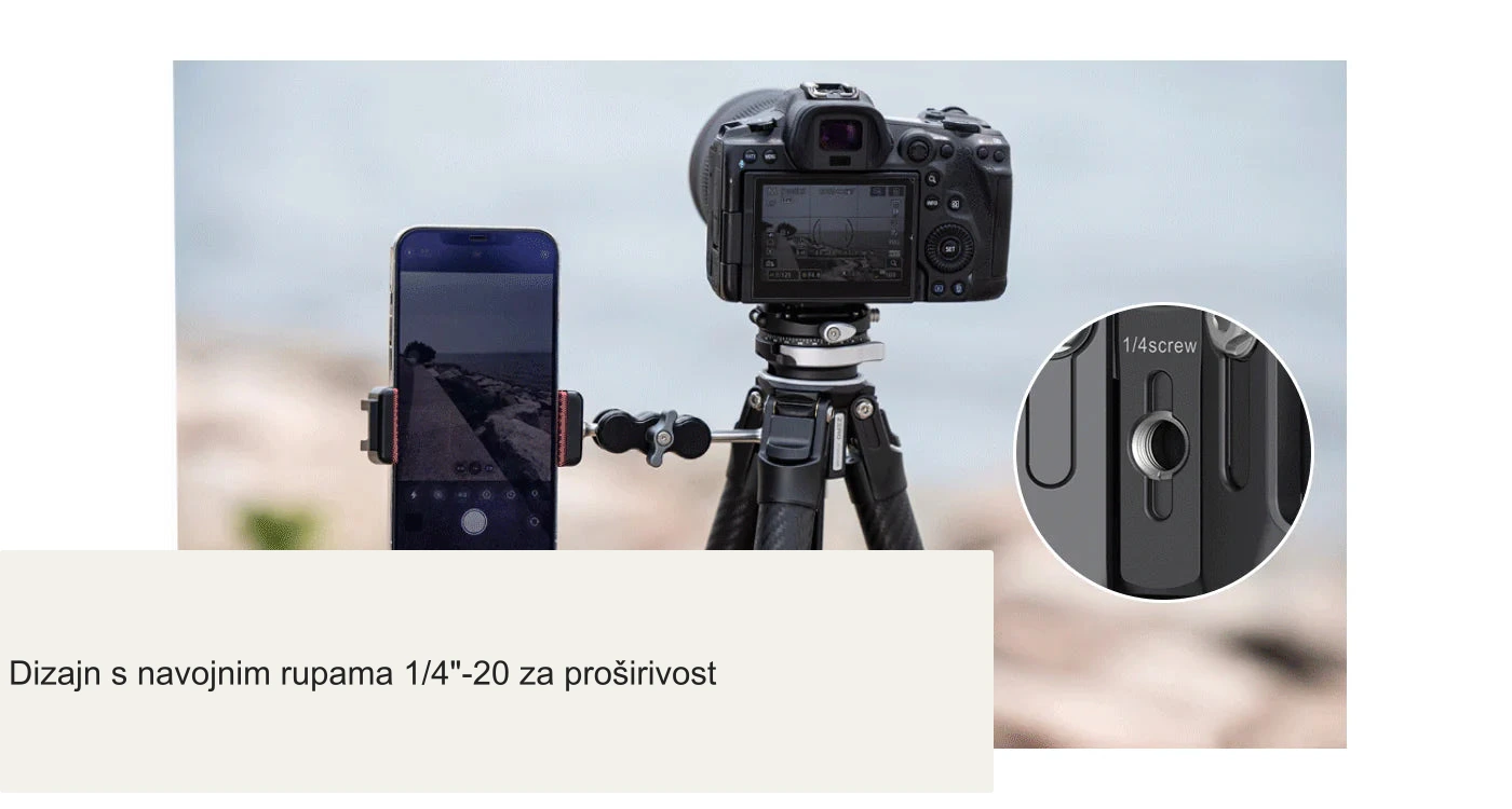 Dizajn s navojnim rupama 1/4"-20 za proširivost