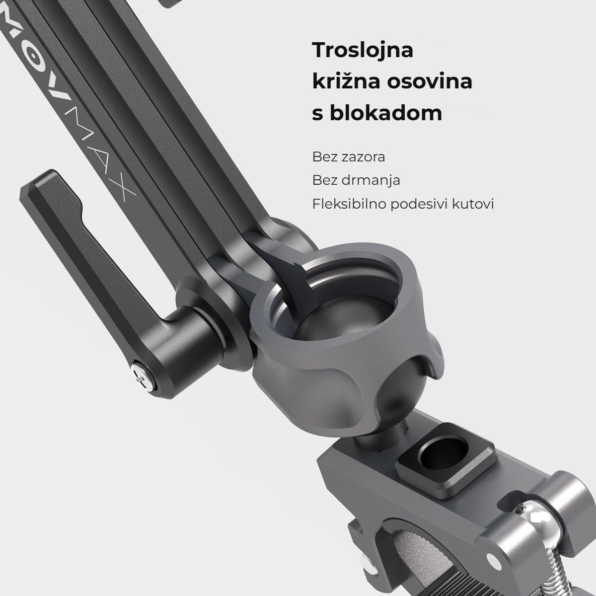 Troslojna križna osovina s blokadom